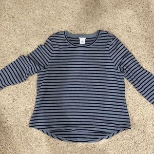Black and gray striped shirt